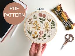 She loves the possibilities of embroidery and the range of. Vintage Wildflowers Embroidery Pattern Botanical Embroidery Etsy Hand Embroidery Kit Embroidery Patterns Floral Embroidery Patterns
