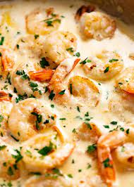 Shrimp and pesto are a combo made in heaven. Creamy Garlic Prawns Shrimp Recipetin Eats