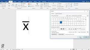 How To Type X Bar In Word Youtube