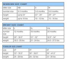 21 best size charts images sewing for kids baby sewing