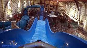 The enclosed tube slide manufactured by proslide has a waterfall. Hydro Plunge Water Coaster Slide Hd Povs Great Wolf Lodge Mason Ohio Video Dailymotion