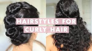 Easy And Cute Hairstyles For Curly Hair Youtube
