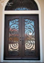 Custom Wrought Iron Front Door With Full Arch Transom Wrought Iron Front Door Iron Front Door Front Entry Doors
