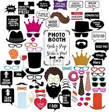 These props are perfect for any birthday party whether that is for kids or for adults. Amazon Com Wedding Photo Booth Props Set With Chalkboard Style White Sign Wooden Sticks And Stand 75 Pieces Home Kitchen