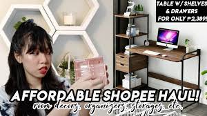 #minibedsidetable #howtoassembleminibedsidetable #minibedsidetablefromshopeehi guys welcome back to my channel.today's videos i just want to share the stuff. 1k Desk Shopee Room Decor Haul 2020 Affordable Organizers Storages Diy Side Table Etc Youtube