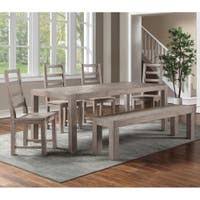 The hart reclaimed wood extending dining table has a welcoming farmhouse style. Buy Reclaimed Wood Kitchen Dining Room Sets Online At Overstock Our Best Dining Room Bar Furniture Deals