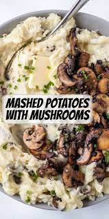 Mashed Potatoes With Mushrooms Recipe Breakfast Recipes Kids Asian Vegetarian Recipes Dinner Dishes
