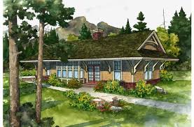 Cabin Style House Plan 2 Beds 2 Baths 1015 Sq Ft Plan 452 3 Cottage House Plans House Plans Cottage Floor Plans
