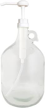 Amazon Com Glass Gallon Jug With Pump Kitchen Dining Jugs Olive Oil Dispenser Gallon