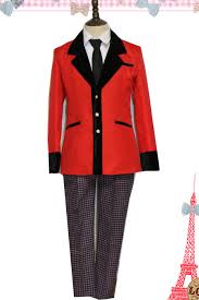 Kakegurui Ryota Suzui Kaede Manyuda Black Red Uniform Cosplay Costume X006 Anime Costumes Aliexpress Jabami yumeki juga merupakan protagonis dari anime kakegurui, diikuti karakter utama lainnya yaitu suzui ryota dan saotome meari. kakegurui ryota suzui kaede manyuda black red uniform cosplay costume x006