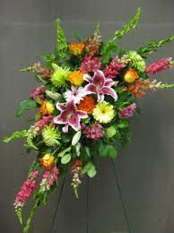 Celebration Of Life Standing Spray Funeral Spray For Service Memorial In La Mirada Ca Funeral Flowers For Less
