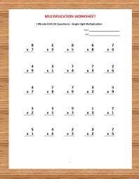 Preschool math worksheets in pdf printable format. Multiplication 1 Minute Drill V 10 Math Worksheets With Etsy In 2021 Kids Math Worksheets 10th Grade Math Worksheets Multiplication Worksheets