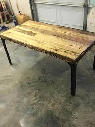 Diy Pallet Table With Metal Legs