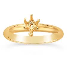 Gold ring mountings and ring settings only for setting your loose gemstones. 14k Yellow Gold Pear Ring Mountings