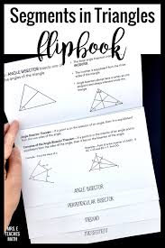Segments In Triangles Flipbook High School Math Lesson Plans Geometry Notes Geometry Lessons
