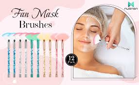 Amazon.com: 12 Pcs Fan Brushes for Facial Mask & Peel Applicator