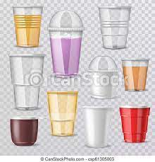 Download Plastic Glass Vector Empty Plastic Cup Or Blank Coffee Cup Mockup Disposable Drinks Container For Branding Illustration Canstock