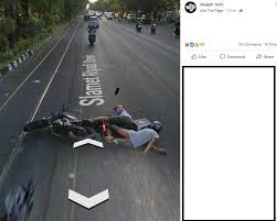Diabadikan Google Street View Sedihnya Pengendara Motor Jatuh Di Jalan Hitekno Com