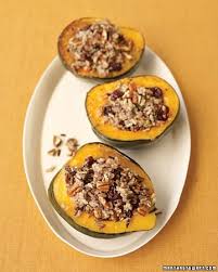 Wild Rice Stuffed Squash Thanksgiving Recipes Side Dishes Easy Recipes Acorn Squash Recipes