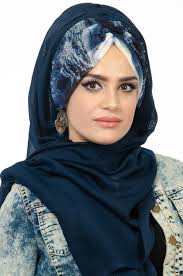 Aise Tesettur Lacivert Hazir Sal 1 Sal