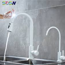 Table of contents the best white kitchen faucets of 2021 white kitchen faucet comparison chart Sensor Kitchen Faucets Sdsn White Pull Down Kitchen Mixer Tap Automatic Touch Kitchen Sink Faucet Stainless Steel Sensor Faucets Kitchen Faucets Aliexpress