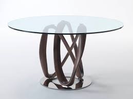 Unusual cylinder base round expandable dining table for lane furniture. Designer Dining Tables Contemporary Tables Chaplins Chaplins