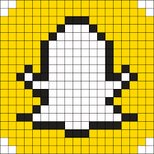 Snapchat Logo Perler Bead Pattern Bead Sprite Pixel Art Pixel Art Pattern Minecraft Pixel Art