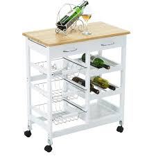At your doorstep faster than ever. Mecor Kitchen Island Cart Trolley Portable Rolling Storage Table With Drawers Baskets White Buy Online In Luxembourg At Luxembourg Desertcart Com Productid 105246498