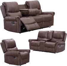 We offer gorgeous living room furniture sets in different styles and colors so it's easy to find your perfect match. Amazon Com Recliner Sofa For Living Room Set Reclining Couch Sofa Chair Palomino Fabric Loveseat 3 Seater Home Theater Seating Manual Recliner Motion Home Furniture Home Kitchen