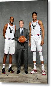 He was drafted 39th overall in 2012 out of texas a&m. Giannis Antetokounmpo And Khris Middleton Metal Print By Jesse D Garrabrant