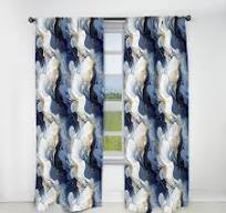Designart "Celestial Gold And Blue Marble Pattern III ...