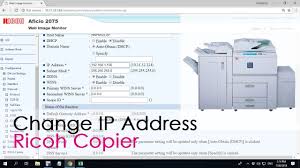You need to fill in the administrator email address on top of the page! How To Change Ip Address Ricoh Copier Via Lan Netvn Youtube