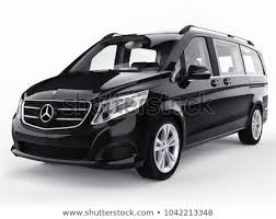 Black Mercedes Benz V Class On A White Background Three Dimensional Raster Illustration 3d Rendering Hire Services Peterborough Coach