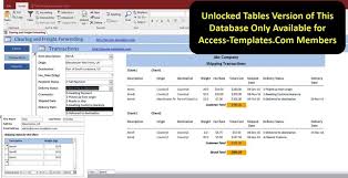 Access Database Shipping Customs Clearance And Freight Forwarding Templates Access Database Document Management System Inventory Management Templates