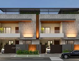 E 6 Jodhpur On Behance Bungalow House Design Facade Design Facade House