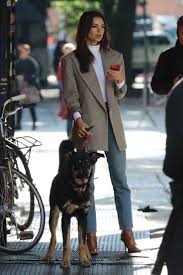 Emrata In Oversized Blazer Bralette Top Outfit Star Clothing Emily Ratajkowski Style