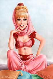 I dream of Jeannie's cartoon Painting by Patricia Vasquez de Velasco 