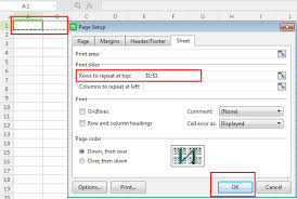 How To Set Header Line Repetition In Spreadsheets