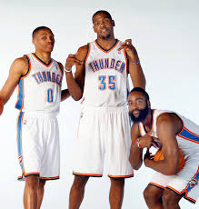 Okc is an awesome team to watch, you should have added ibaka to the mix and get westbrook in the same color jersey as the other two. Facebook