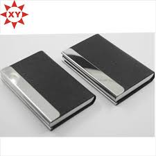 These metallic holders are sleek, lightweight & convenient. China Shiny Metal Black Leather Business Card Holder China Leather Business Card Holder And Credit Card Holder Price