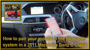 How To Pair Your Mobile To The Bluetooth System In A 2011 Mercedes Benz C Class Youtube