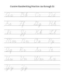 Savesave cursive alphabet practice for later. Cursive A Z Uppercase Lowercase Tracing Worksheets Playing Learning