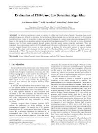 It's not a lie detector it's a 'polygraph' which measures your when asked a control question like how old are you you do something physical as previously suggested or you think of something emotionally. Pdf Evaluation Of P300 Based Lie Detection Algorithm