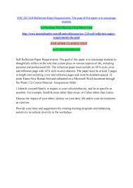 Khay was standing in the bows of the self reflection paper examples she could only see the back of his head. Soc 220 Self Reflection Paper Requirements The Goal Of This Paper Is To Encourage Students By Leonardjonh227 Issuu
