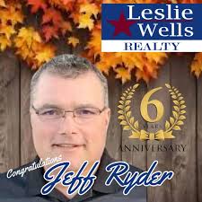 Happy 6th Anniversary to Jeff Ryder at Leslie Wells Realty! We're so  grateful to have you