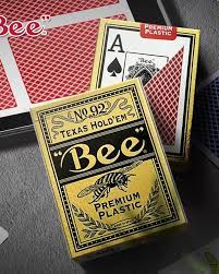 100% WATERPROOF Premium quality BEE Plastic Playing Cards in shiny Gold  tuck box! Crafted by The United States Playing Card Company, these cards  are renowned for their durability and exceptional performance. Known