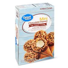 Shop for more buy thanksgiving treats & desserts online available online at walmart.ca. Great Value Mini Chocolate Dipped Ice Cream Cones 22 5 Oz 10 Count Walmart Com Walmart Com