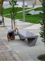 Ying Yang Concrete Bench Urban Furniture Design Urban Landscape Design Street Furniture