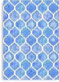 Cornflower Blue Moroccan Watercolor Pattern Canvas Prints By Watercolor Pattern Patterns Canvas Cornflower Blue