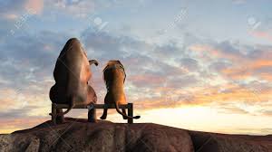 Suche nach wörtern mit bank? Elefant Und Lowe Auf Einem Berg Sitzen Auf Einer Bank Bei Sonnenuntergang Lizenzfreie Fotos Bilder Und Stock Fotografie Image 65525096